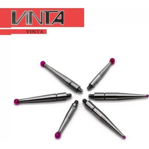 Free Shipping 5pcs/ lot CNC Probe Lever Dial Indicator CMM Ruby Head Measuring Tip Sonde Non-magnetic Gauge Pin Gage Ball