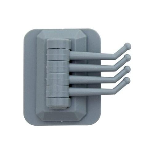 Seamless Paste 4 Branch Rotating Nail-free Hook Kitchen Bathroom Wall Home Shower Bathroom Hooks Holder Kitchen Accessories