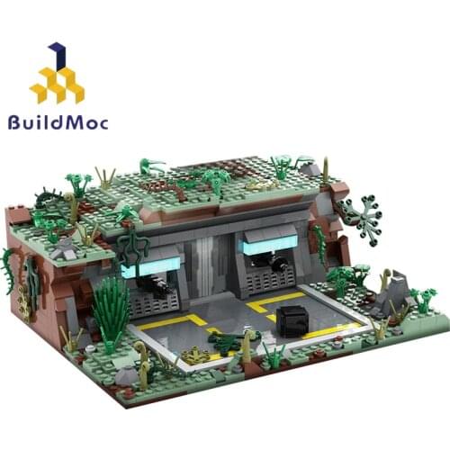 Buildmoc Star Movie MOC-54447 SW Base Outpost on Kashyyyk-Planet Building Blocks Construction Toys For Children Gift Rebrickable