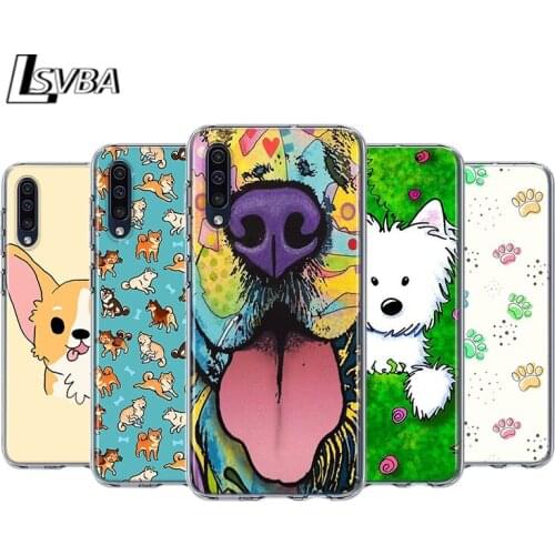 Cool Cute Dog Cartoon For Samsung Galaxy A90 A80 A70 A60 A50 A40 A30 A32 A52 A72 A02S A2 A20S A20E A10S A10E A10 Phone Case