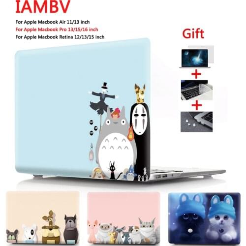 Cartoon animals case for Macbook Air Pro Retina M1 Chip 11 12 13 15 16 inch, Case for 2020 Air Pro 13 A2179 A2337 A2289 A2338