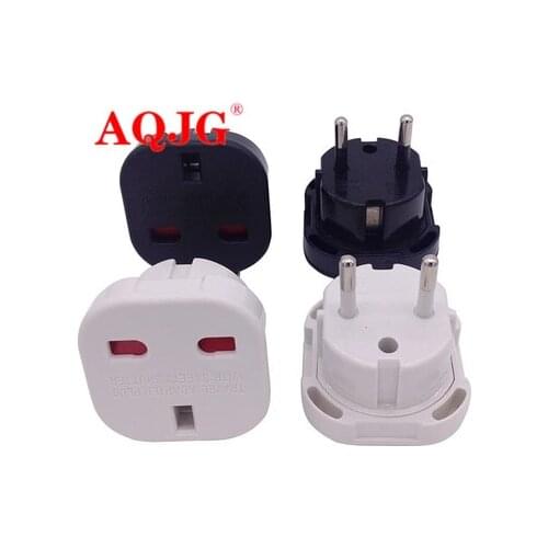 UK to European Euro EU AC Travel Charger Adapter Plug Outlet Converter Adapter 10A/16A 240V Black New Arrival