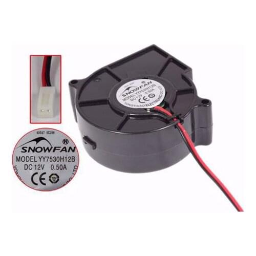 SNOW FAN YY7530H12B DC 12V 0.5A 75x75x30mm 2-Wire Server Square Fan