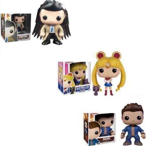 POP Super Natural Join The Hunt Dean Catiel Jareth Sailor Moon Luna Cat Vinyl Action Figure brinquedos Collection Model Toys