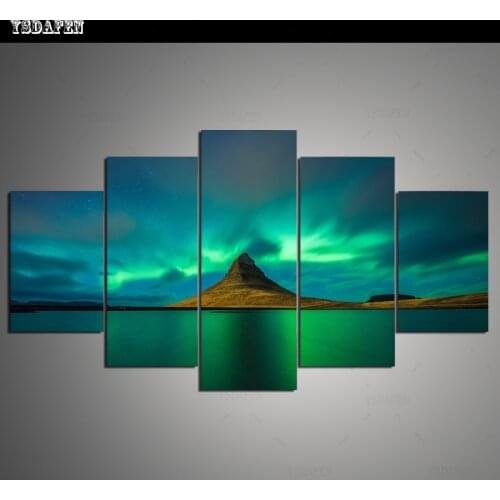 HD Printed Painting Canvas Printing Aurora painting Room decor print poster picture canvas Framed Art HG-015