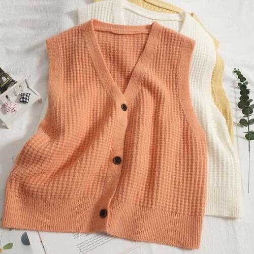 Heliar Women Cardigans Button Up Jumpers Solid Cardigans Casual Fashion Knitted Sweater Vest V-Neck Sweaters Preppy Jumpers