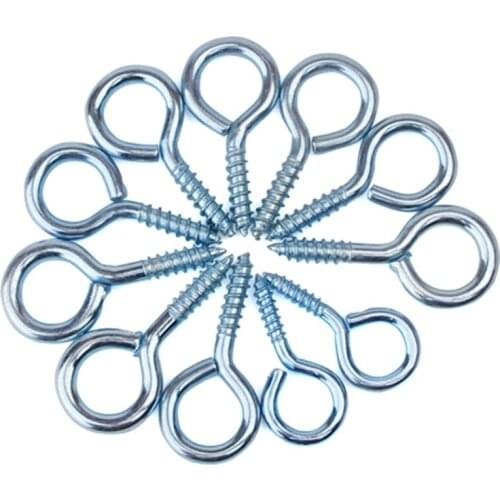 M5.5x52x14mm, Steel Screw Eye Rings Arts Crafts, All steel, non-magnetic & won't rust,10pcs/pack