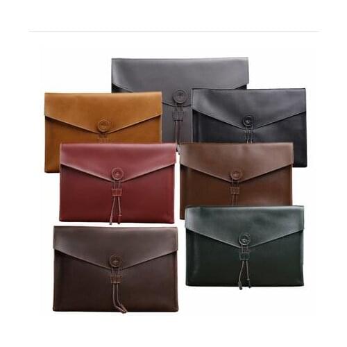 Leather A4 document bag Large-capacity leather hand-grabbing portfolio Crazy horse leather briefcase Simple casual document bag