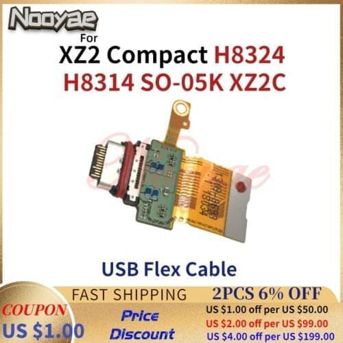 Best For Sony Xperia XZ2 Compact Mini H8324 H8314 SO-05K XZ2C USB Dock Charging Port Plug Charger Flex Cable Type C Board Ribbon