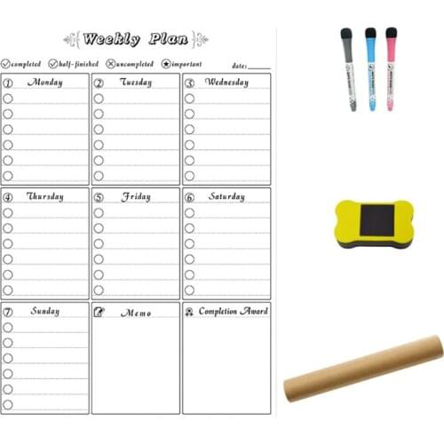 A3 Magnetic Weekly Planner Whiteboard Fridge Magnet Erasable Flexible Message