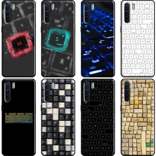 Computer keyboard Soft For OPPO A53 A31 A5 A9 2020 A1K A3S A5S A15 A52 A72 A91 F5 F7 Reno 4 Pro 2Z Case