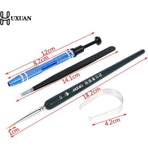 4pcs/set Lube Brush Tweezers Switch Stem Holder Lube Tools Collection For Customized MX Mechanical Keyboard