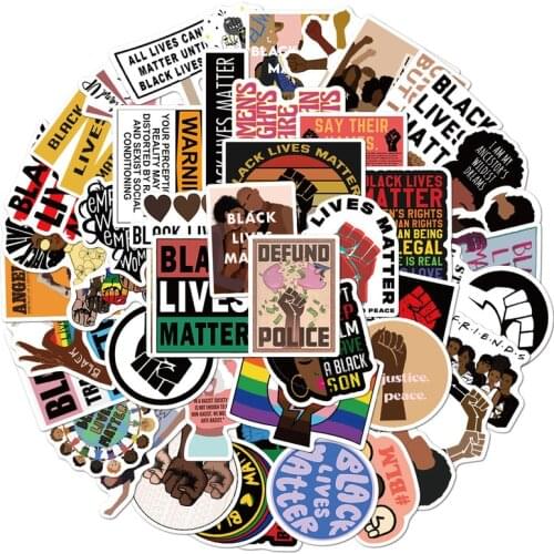 50PCS Inspirational Melanin Poppin Black Women and Girl Sticker For DIY Luggage Laptop Skateboard Motorcycle Decal Stickers