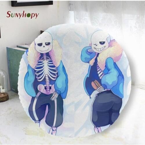 Papyrus Fan Art Custom Peach Skin Pillowcase Round Shape For Home/Seat Cushion Wedding Decorative Diameter Size 40cm50cm60cm-WJY