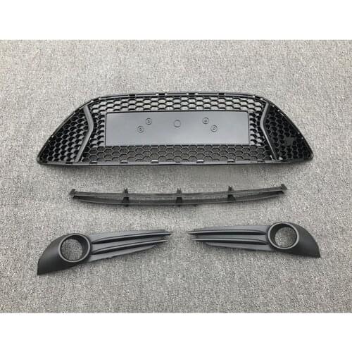 Front Facing Facelift Bumper Grill Upper Lower Grille Fog Light Frame Fit For Ford Focus ST 2012 2013 2014