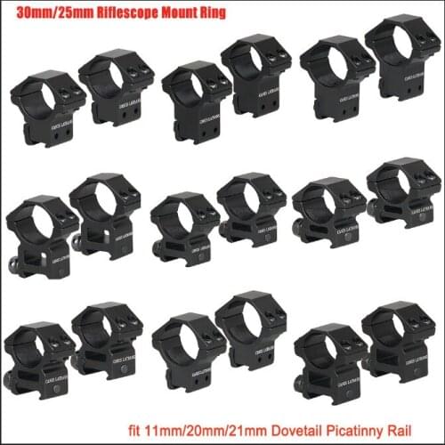 PPT Airsoft 25/30mm Rifle Scope Mount 11mm Picatinny Rail High/Low Rifle Weaver Scope Hunting Mount in Hunting Accessories CB7