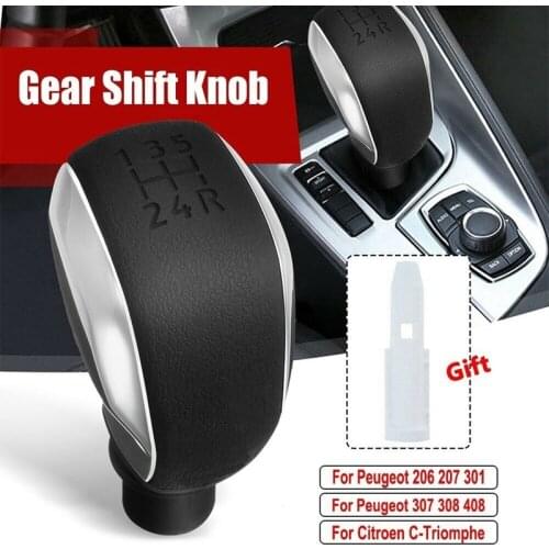 5-Speed Gear Shift Knob Head Shifter Black Silver for Peugeot 605 406 205 407 Citroen SAXO XSARA