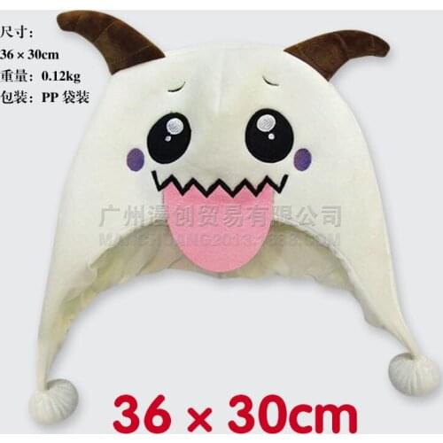 FREE SHIPPIN Movie TV Cartoon Christmas gift Games Poro Cotton Hat Plush Warm Hats Embroidery Beanie Cosplay winter Warm cap hat