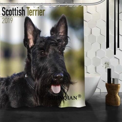 Shunqian Aberdeen Terrier Shower Curtain 3D Printing 12 Hooks For The Bathroom High Quality Polyester Fabric Bath Curtain
