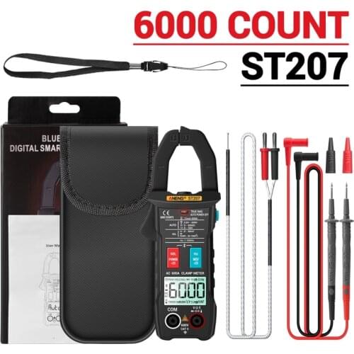 ST207 Digital Bluetooth Professional Bluetooth Clamp Meter 6000 Count DC/AC True RMS Multimeter Hz Capacitance Voltage Tester
