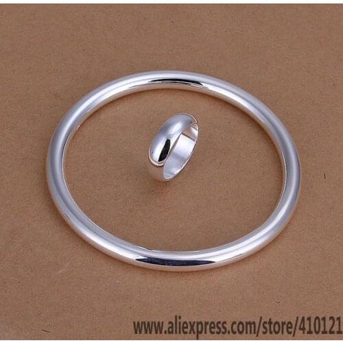 S332 Hot Sale High Quality Anniversary Jewelry Sets,Wholesale Fashion Jewelry Elegant Charms Fashion Smooth Ring Bangle /dhjalyq