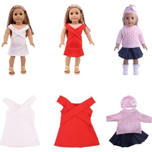 10 Set Beautiful Doll Clothes For 18 Inch Doll Casual Wear Accessories Girls Toy Gift