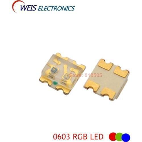 2000PCS 1615 RGB smd led red+green+blue 1.6*1.5mm full color LEDs Common cathode 0603 1.8-2.0v 20mA dropshipping
