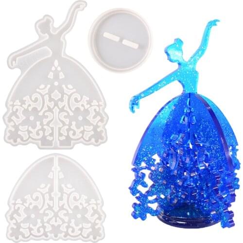 2021 Girl Display Shelf Resina Epoxi Transparente Storage Epoxy Resin Mold Stand Rack Casting Molde De Silicone Jewelry Making
