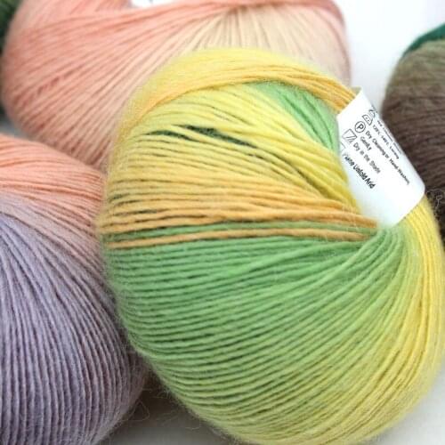 250g/set Rainbow Wool Cotton Yarn Hand Knitting Colorful Soft Baby Children Cashmere Wool Crochet Yarn For Knitting Accessories