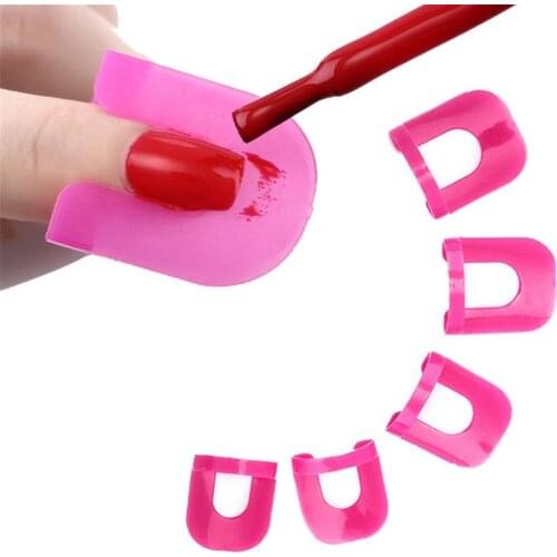 26 Pcs/lot Nail Polish Edge Anti-Flooding Plastic Template Clip+1 Pc Sticker Tool Showy Chic Free Manicure Tools Set Sale