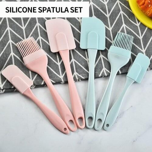 3pcs/Set Multifunctional Kitchen Utensils Cooking Supplies Multi Purpose Cake Spatula Baking Tools Silicone/ PP Non-stick
