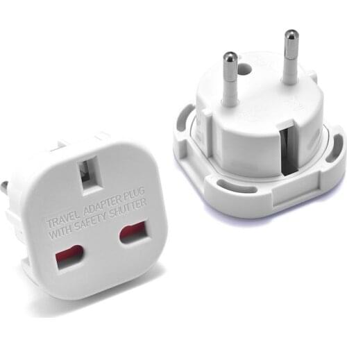 4.0 EU Universal Plug UK to EU Converter 250V AC Power Adapter Charger Euro Travel Adapter EU Plug Adapter British Scoket Outlet