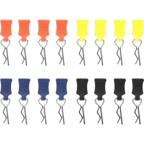 4pcs Body Shell Clip Pin with Fixing Bracket Aluminum Mount Set for 1/8 1/10 1/12 RC Model Car Toys Spare Parts Accessories