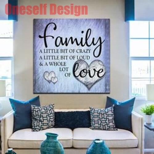 Family 5d diamond painting full square diy diamond mosaic sale family rhinestone pictures family decoration home wall sticker