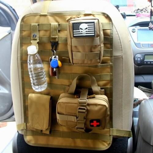 Car Seat Backrest MOLLE Accessory Tactical Hanging Bag Multifunctional EDC Patch Storage Bag Display Board Background Collection