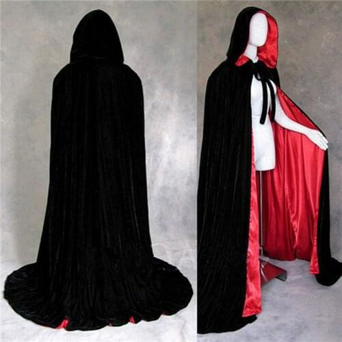 Velvet Black and red Wedding Outdoor Cloak Capes Coat Princess Wedding Shawl for Bridal Accessories wedding cloak