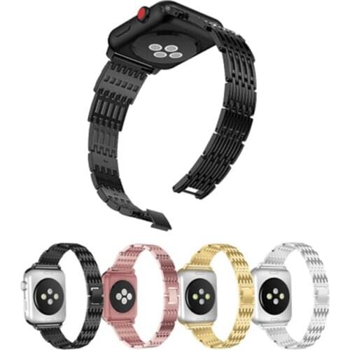 Luxury Stainless Steel link bracelet for apple watch band 44mm 42mm 40mm 38mm iwatch6 5 4 3 2Series