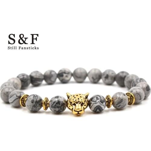 8mm Map Stone Bracelet Bracelets For Women Pulseira Masculina Braclet Men Jewelry Feminina Bileklik Handmade charms Bracelete