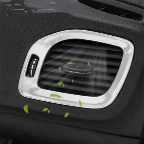Stainless Steel Center Console Air Outlet Vent Decorated Frame For Volvo S60L V60 AAA607