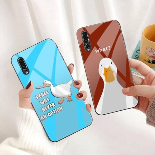 Untitled Goose Game Duck Phone Case Tempered Glass For Huawei P30 P20 P10 lite honor 7A 8X 9 10 mate 20 Pro