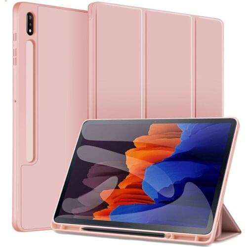 For Samsung Galaxy Tab S7 case for Samsung Tab S7 Plus Case with Pencil holder SM-t870 t875 SM-t970 t975 11/12.4 inch Auto Sleep