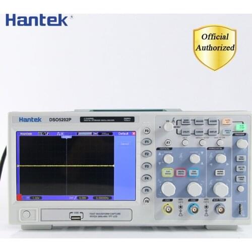 Hantek DSO5202P Digital Storage Oscilloscope 200MHz bandwidth 2 Channels PC USB LCD Portable Electrical Oscillograph 7Inch