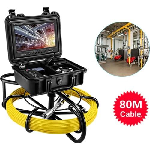 Eyoyo Pie Pipeline Endoscope Inspection Video Camera 80M Industrial Sewer Drain 9 Inch LCD Drain Sewer Endoscope Inspector