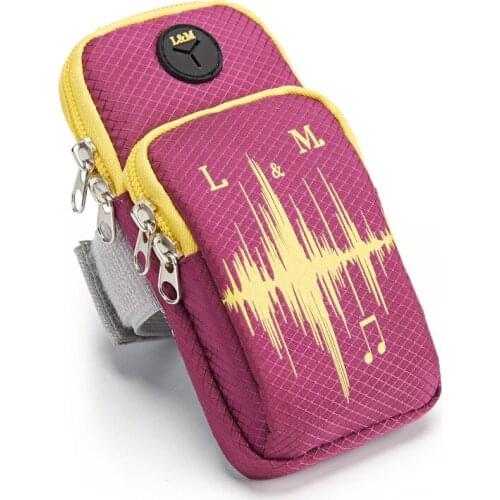 Hot Sale Sports Running Bag Pouch Smartphone Keys Pack with Headset Hole Jogging Gym Fitness Armband Holder Bag For Mobile Phone