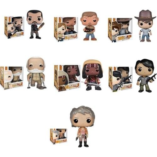 FUNKO POP WALKING DEAD NEGON CARL 97# DARYL DIXON Michonne Hershel Greene Prison Glenn Rhee Collection Model Figures Toy