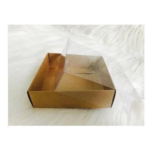 50 Units 8x8x3 cm Acetate Closure Cardboard Gift Box