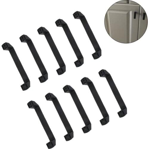 MroMax High Quality Square Handle Nylon Hole Pitch 90/120/150/180mm 108*20*38/138*25*42/165*28*52/196*28*52mm 1/2/10pcs Hardware