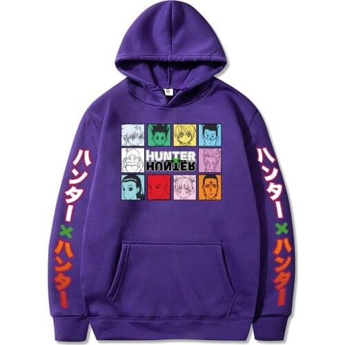 Cute Cartoon Hoodies Hunter X Hunter Men Women Pullovers Hoodies Sweatshirts Killua Zoldyck Hisoka 90s Anime Hoody Streetwear