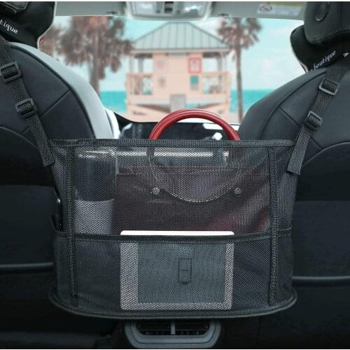 2020 Newest Car Storage Bag Organizer Car Net Pocket Handbag Holder Storage Net Bag For Handbag Phone Bag organiser