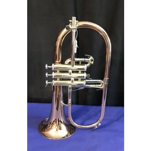 New Arrival Bb Flugelhorn Red Brass Bell High Quality Musical Instruments Professional with Case Mouthpiece Free Shipping